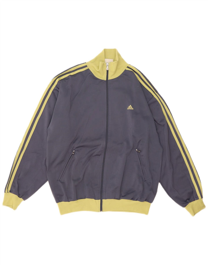 Adidas muška trenirka gornja jakna UK 38/40 srednje siva poliester u boji