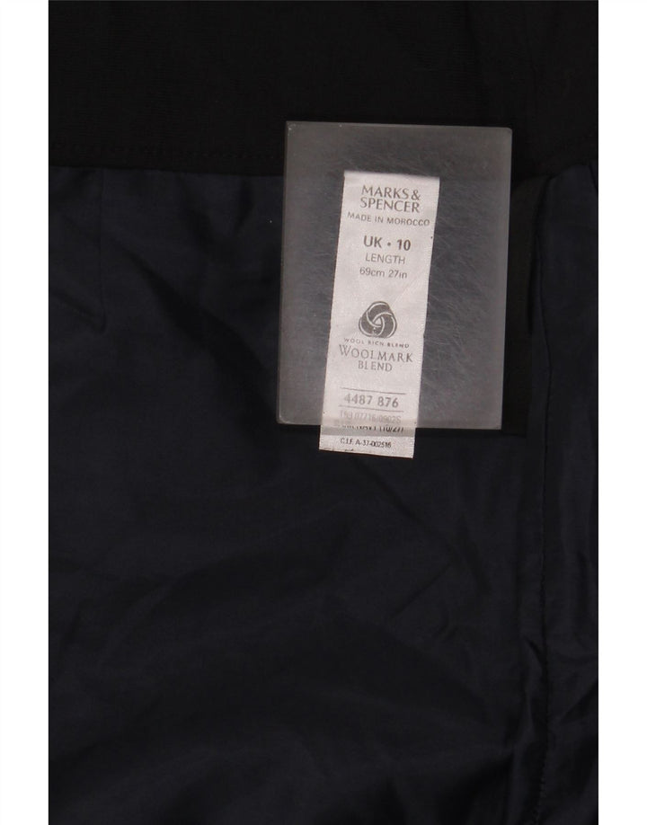 Marks & Spencer ženska pencil suknja UK 10 mala W28 tamnoplava poliester