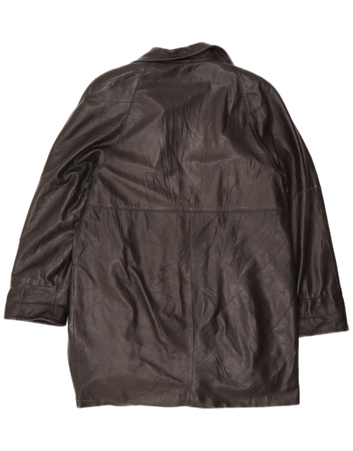 Vintage ženski kožni kaput UK 16 veliki crni