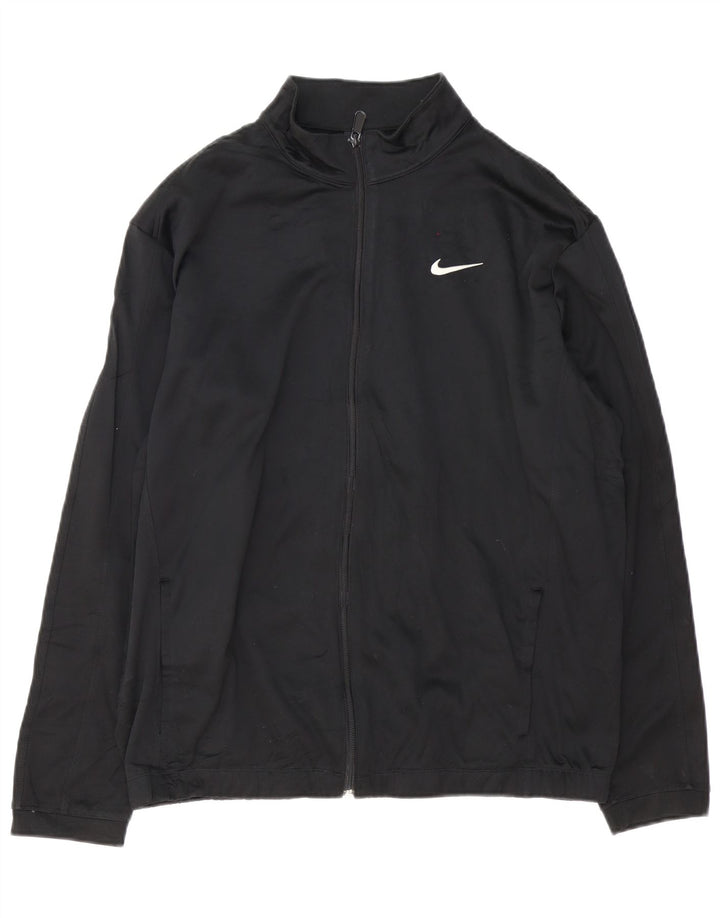 NIKE muška trenirka Therma-Fit gornja jakna velika crna poliesterska