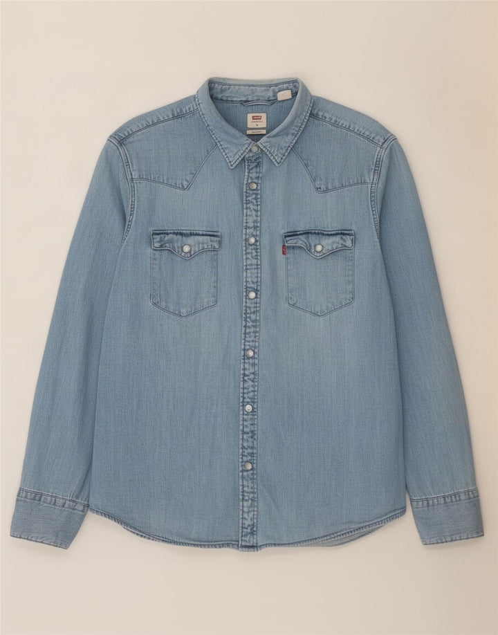 Levi's muška traper košulja standardnog kroja XL plava