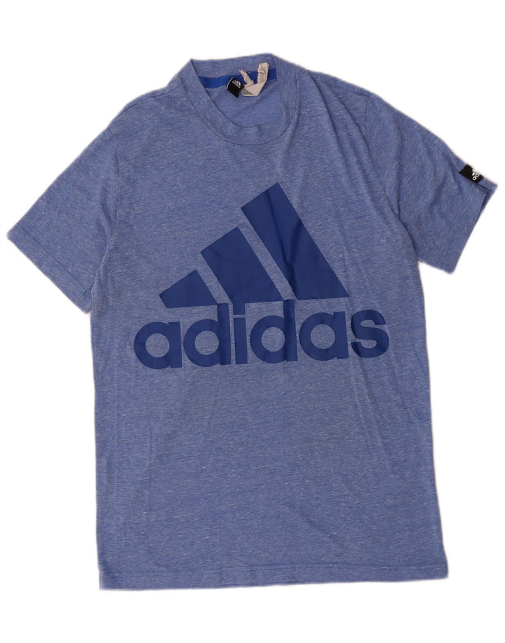 Adidas muška majica kratkih rukava s grafičkim motivima, srednje plavi flekasti poliester