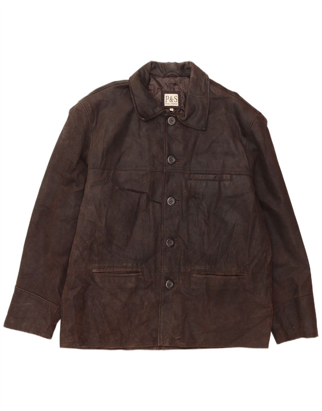 VINTAGE muška kožna jakna UK 42 XL smeđa koža