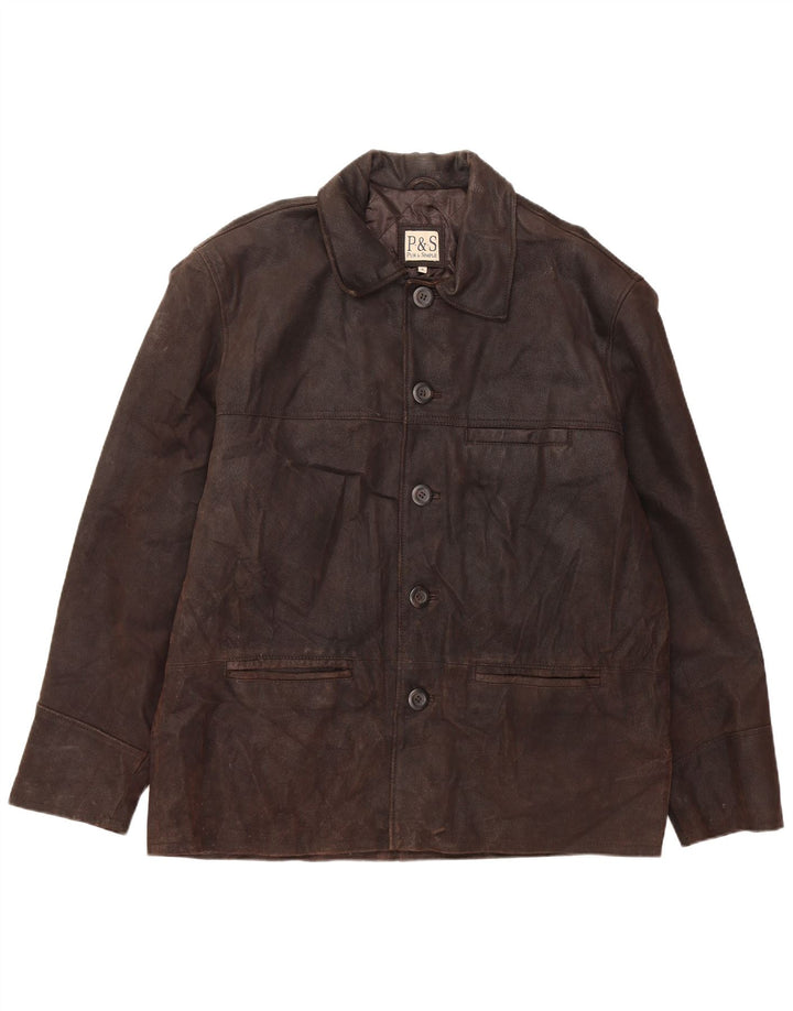 VINTAGE muška kožna jakna UK 42 XL smeđa koža