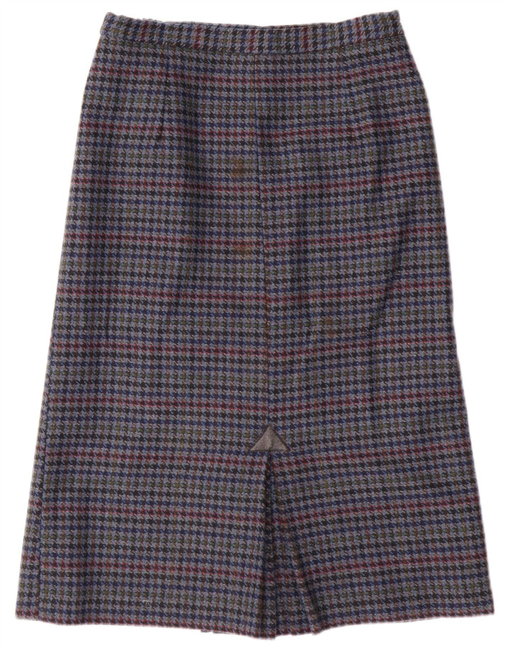 Vintage ženska pencil suknja UK 14 srednje veličine W28 plava hrskava zuba