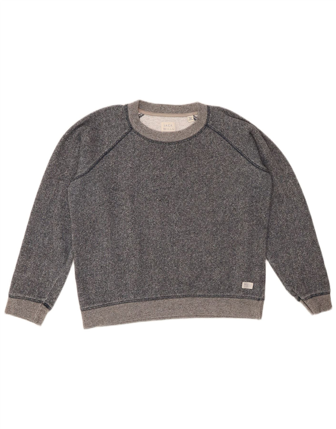 JACK WILLS Ženski kratki džemper UK 12 Srednje mornarsko plava s pjegama