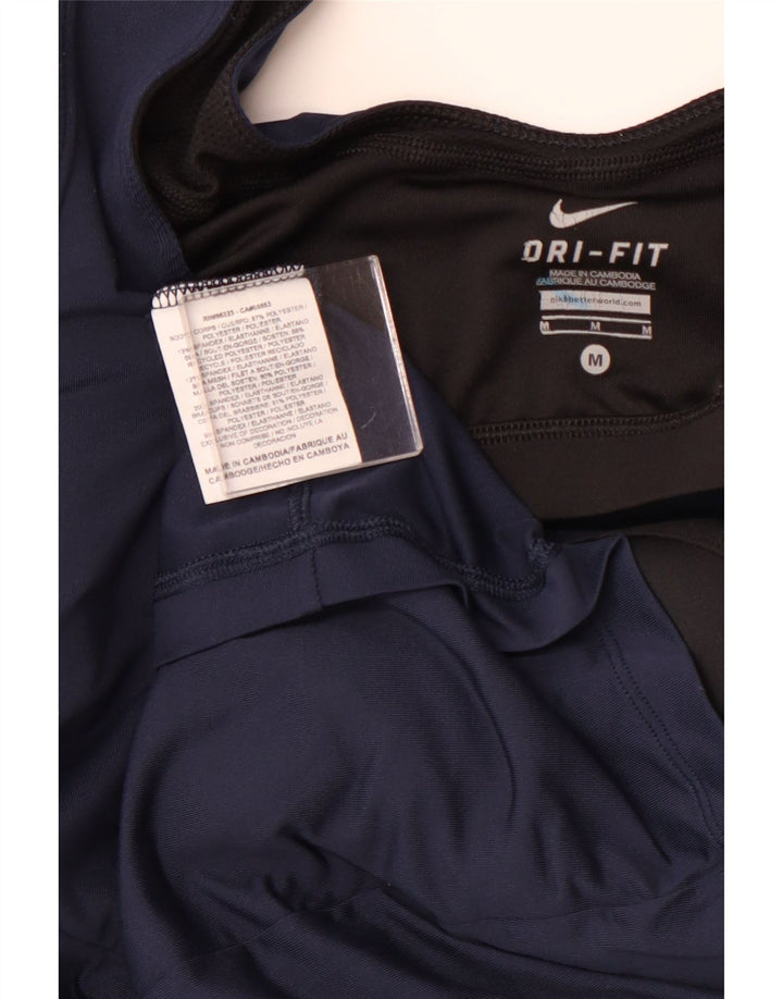 NIKE Ženski Dri Fit Swimwear UK 12 Medium Navy Blue Colourblock Poliester