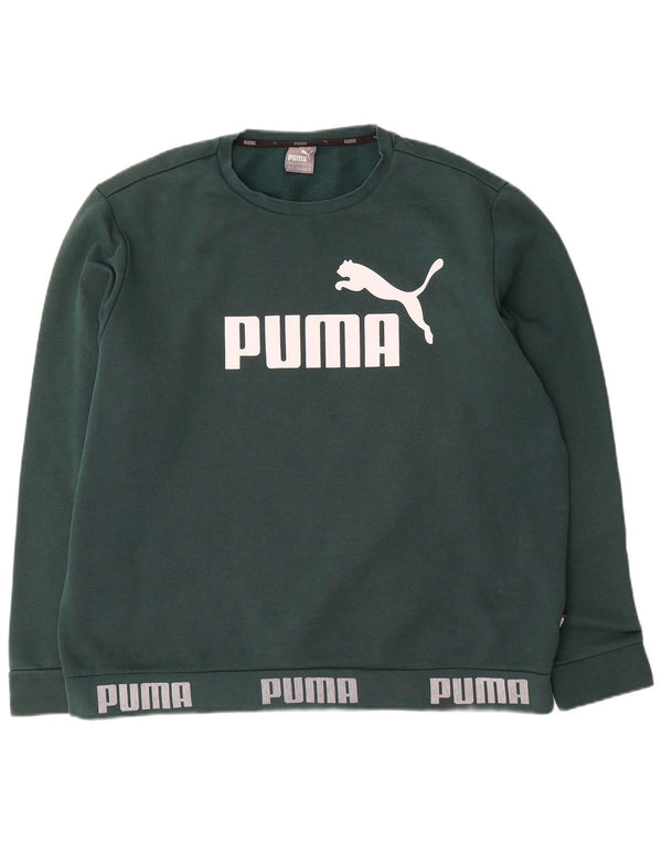 Puma muška majica s grafičkim motivima XL zeleni pamuk