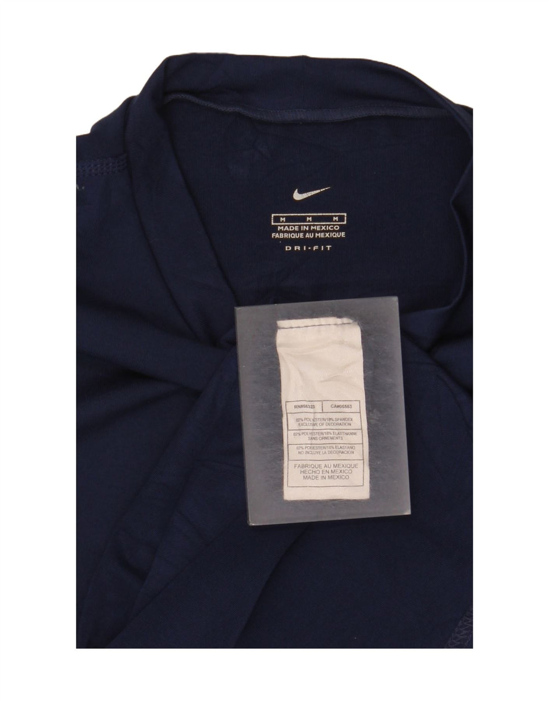Nike Dri Fit majica kratkih rukava UK 12 Medium tamnoplavi poliester