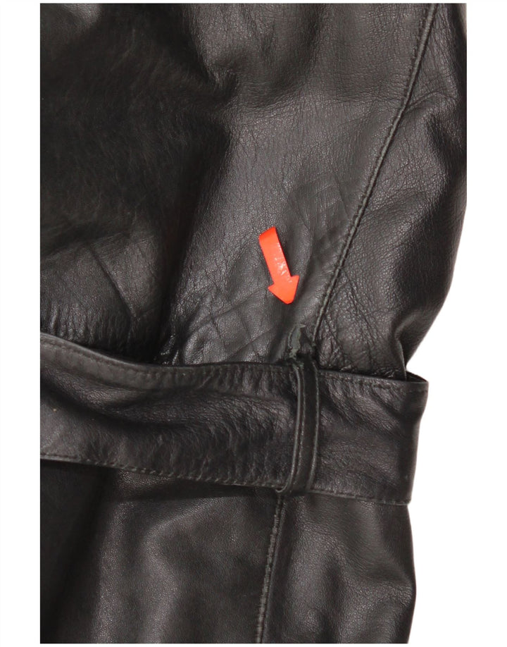 Vintage ženska kožna jakna UK 16 velika crna koža