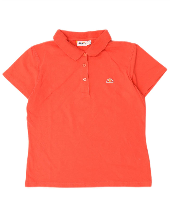 Ellesse ženska polo majica UK 12 Srednje crveni pamuk