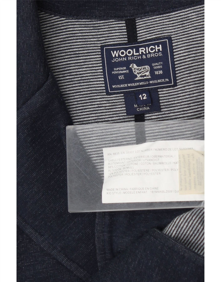 Woolrich Jakna sa 3 gumba za dječake 11-12 godina tamnoplavi pamuk