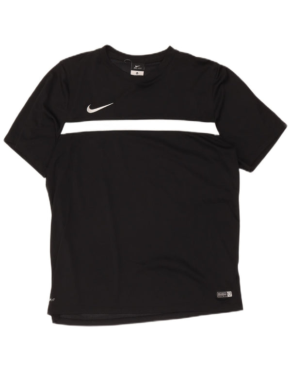 Nike Dri Fit T-Shirt Top XL Black Colourblock Poliester