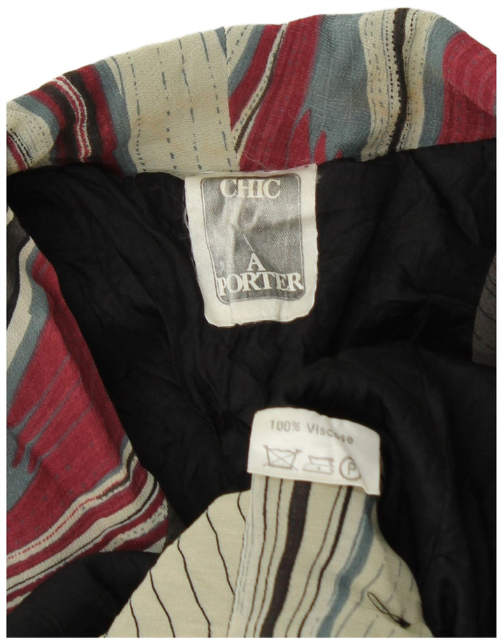 Vintage ženska haljina košulja s apstraktnim uzorkom UK 12 srednje višebojna