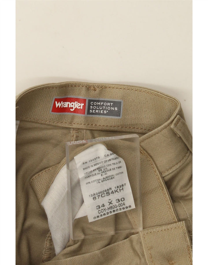 WRANGLER Muške ravne chino hlače udobnog kroja W34 L30 bež pamuk