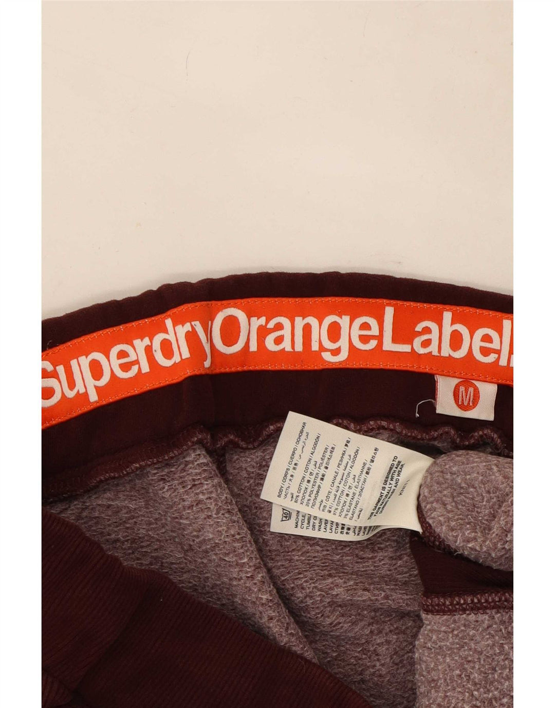 Superdry muške sportske kratke hlače, srednje tamnocrveni pamuk