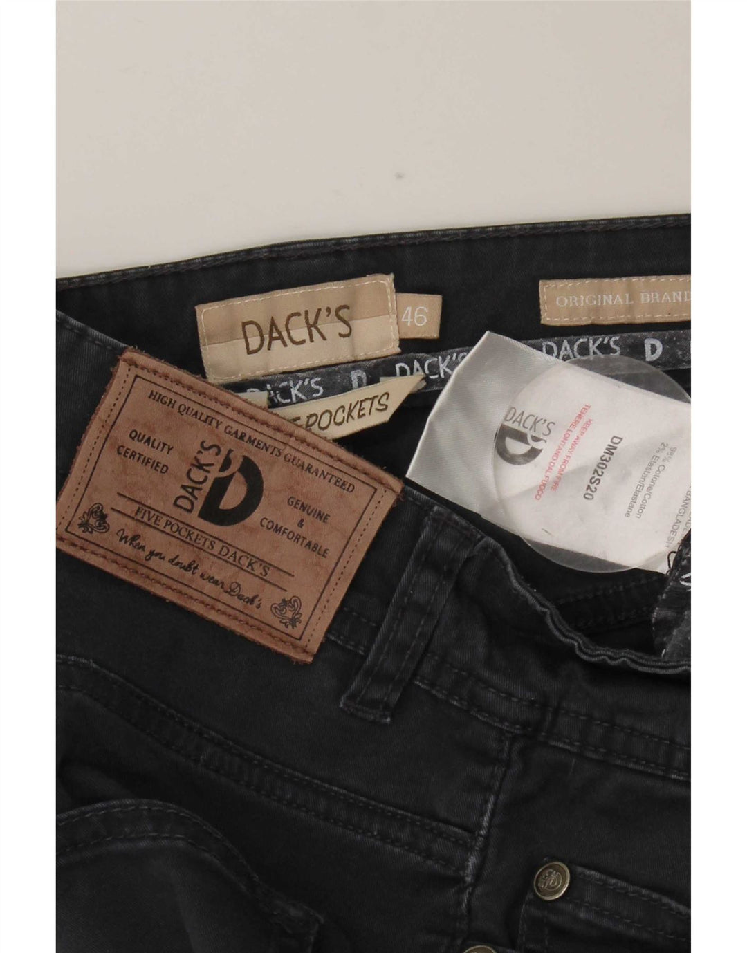 Dack's muške uske traperice IT 46 male W30 L31 tamnoplavi pamuk