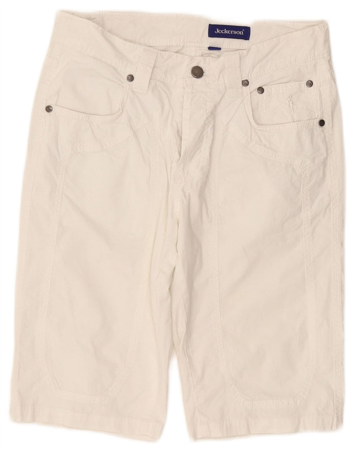 JECKERSON Ženske bermude ležerne kratke hlače W31 Srednje bijeli pamuk