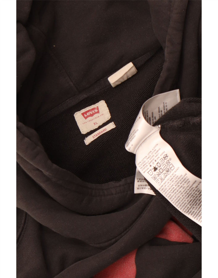 Levi's standardna majica s kapuljačom XL, crni pamuk