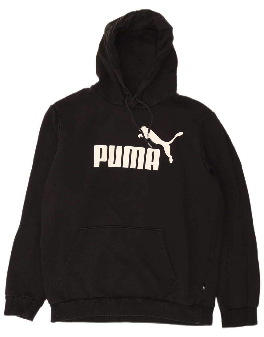 Puma muška majica s kapuljačom srednje veličine, crni pamuk