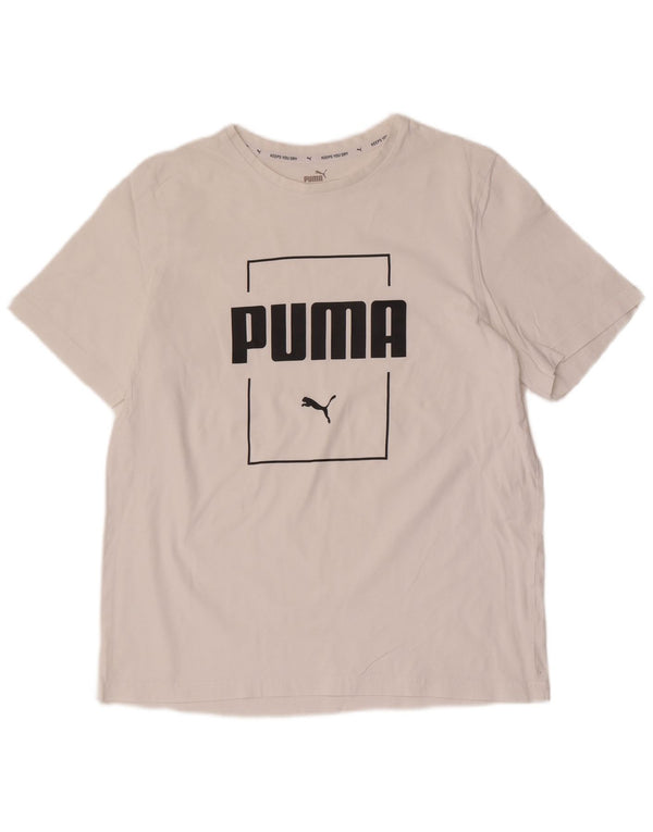 Puma ženska majica kratkih rukava s grafičkim motivima UK 16 Large White Cotton Sports