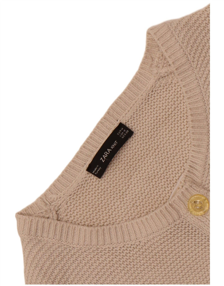 Zara ženski kardigan pulover UK 12 Srednje bijeli