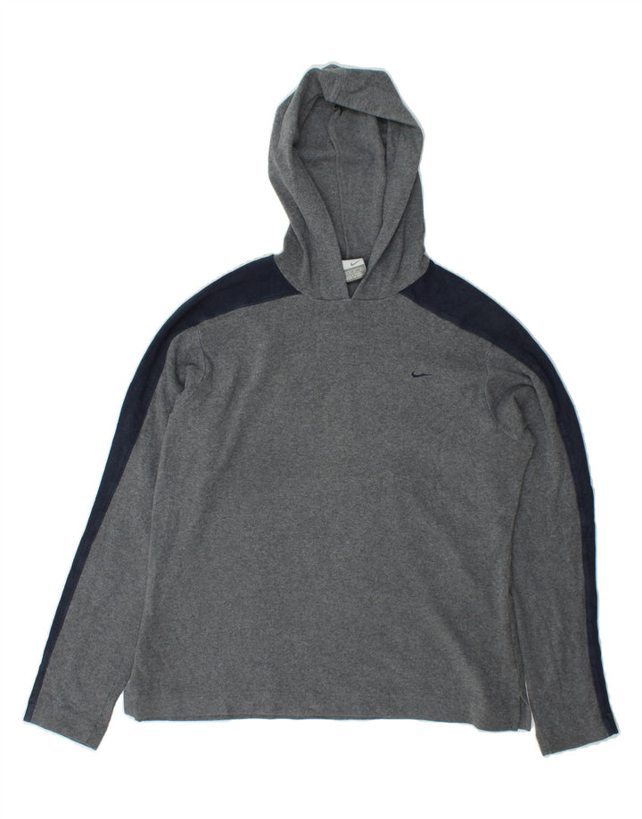 NIKE Womens Hoodie Jumper UK 14 Medium Grey Cotton Vintage Nike and Second-Hand Nike from Messina Hembry 
