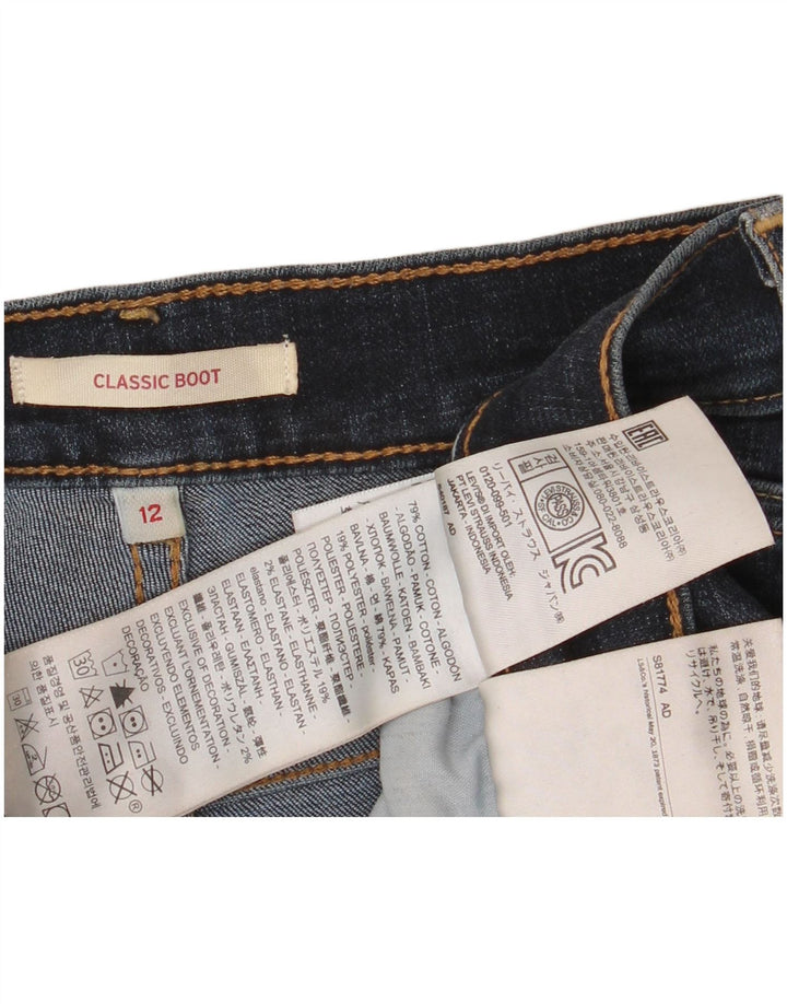 LEVI'S ženske traperice s klasičnim bootcutom US 12 Large W31 L30 plavi pamuk