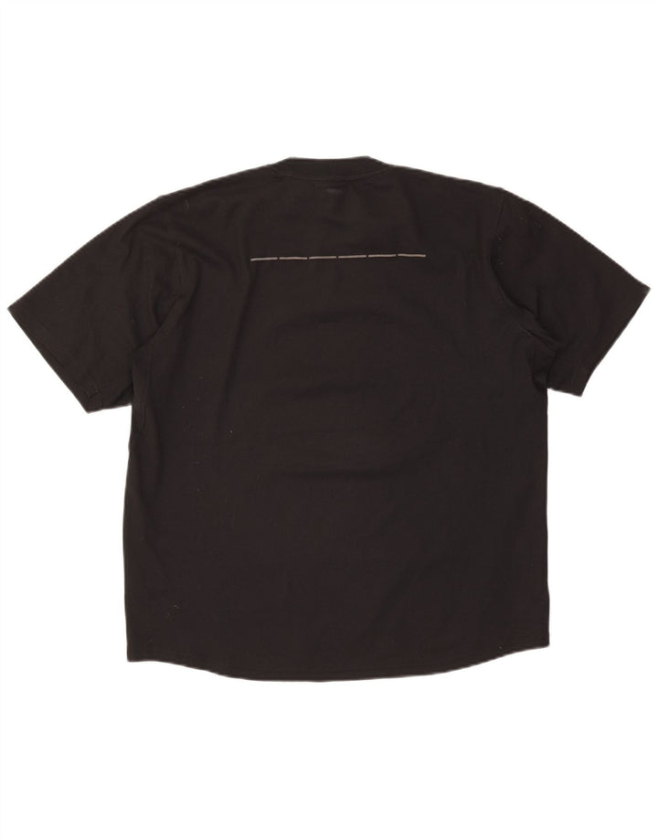 ADIDAS Mens T-Shirt Top UK 42/44 Large Black Polyester
