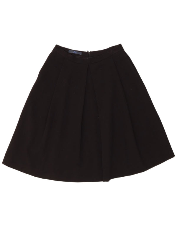 Vintage Womens A-Line Skirt IT 42 Medium W28 Black Viscose