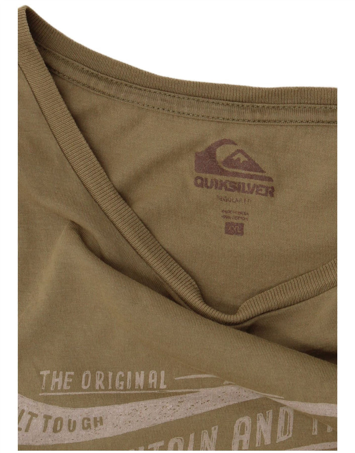 QUIKSILVER Muška majica s grafičkim motivima, 2XL kaki pamuk