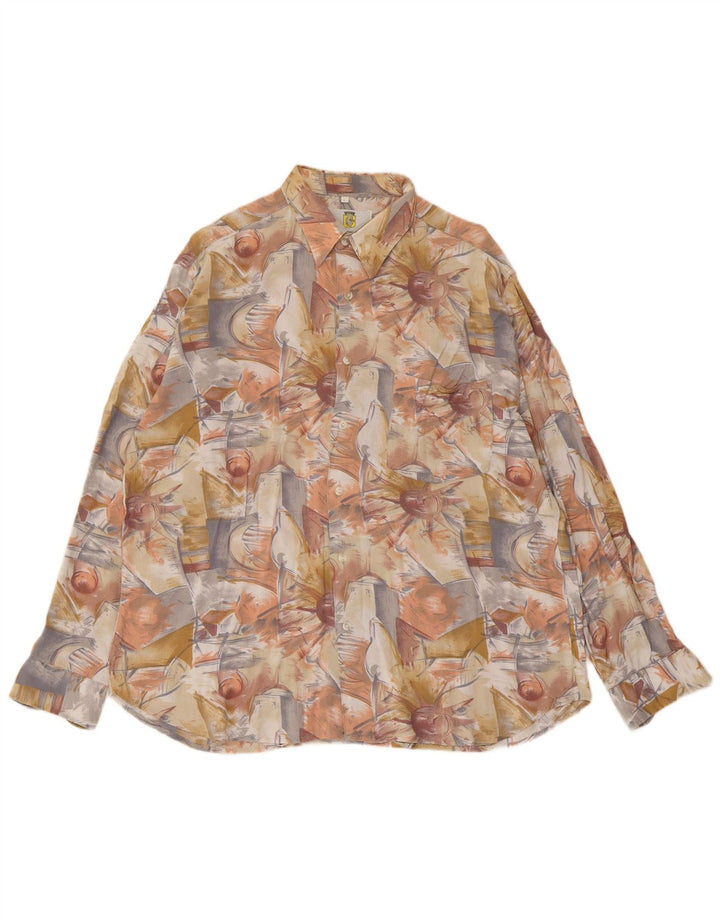 VINTAGE Velika muška košulja s apstraktnim uzorkom, višebojna