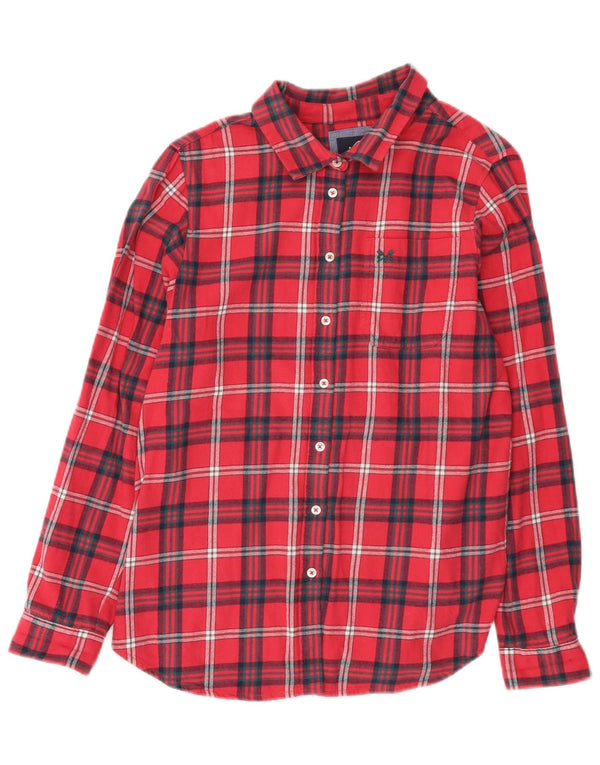 Crew Clothing Ženska flanelska košulja opuštenog kroja UK 12 srednje crvena karirana