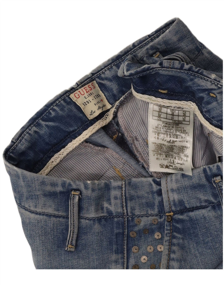 GUESS Womens Joggers Cropped Jeans W28 L25 Blue Lyocell