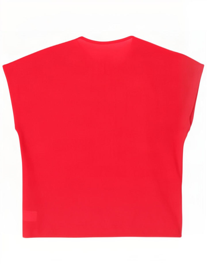 St Michael Ženska opuštena bluza Top UK 10 Small Red Colourblock