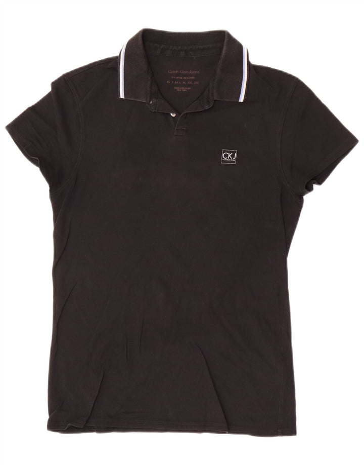 Calvin Klein Jeans muška polo majica srednje crne pamučne boje
