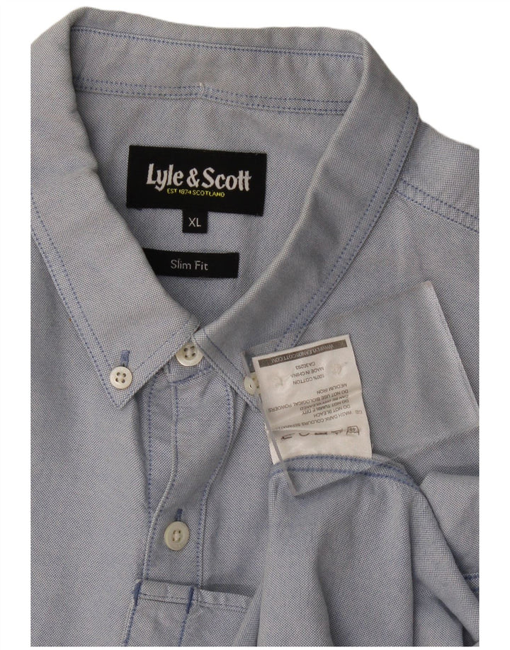 Lyle & Scott muška uska košulja XL plava