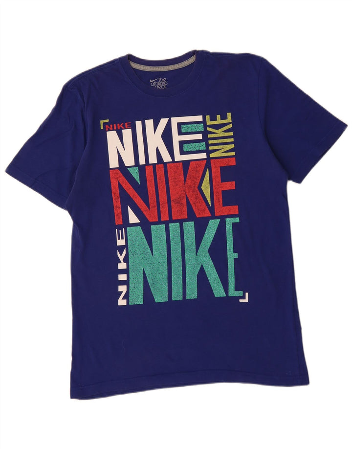 NIKE Muška majica kratkih rukava standardnog kroja srednje plavi pamuk