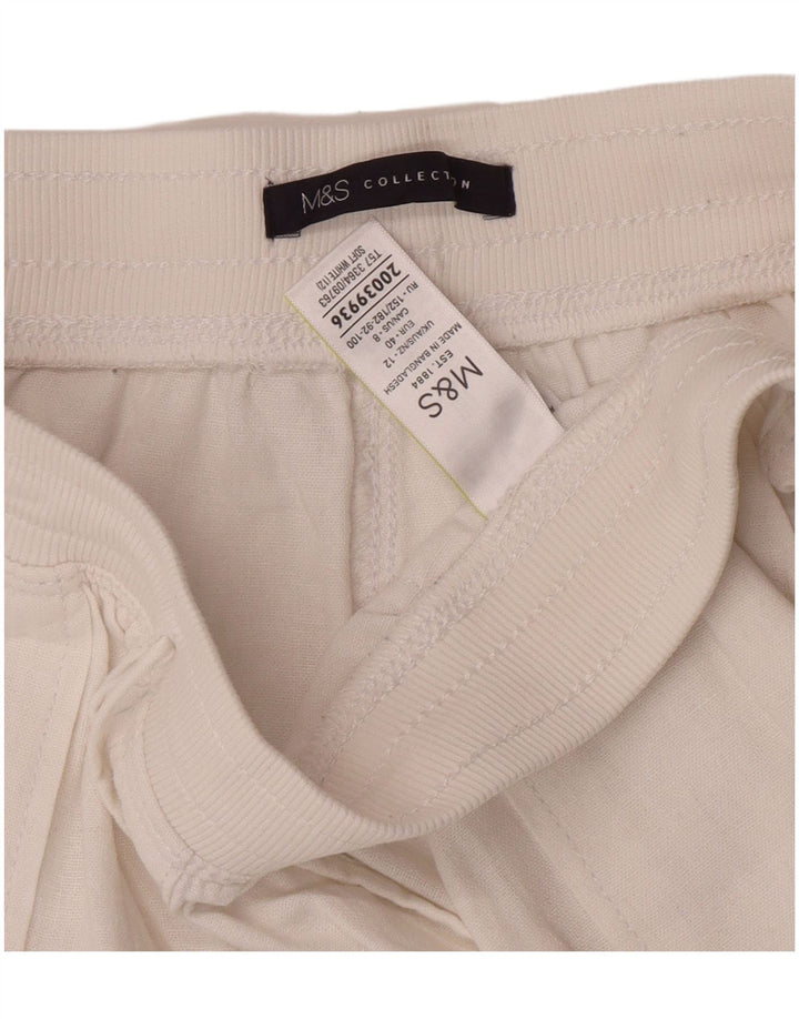 Marks & Spencer ženske chino kratke hlače UK 12 srednje W30 bijela lanena