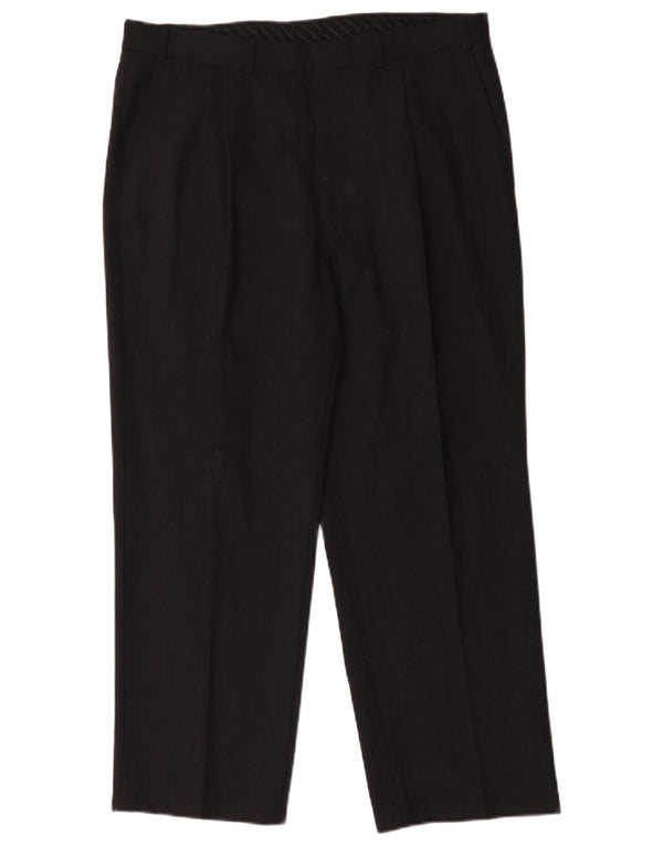 Marks & Spencer Mens Tailored Straight Chino Trousers W36 L27 Black