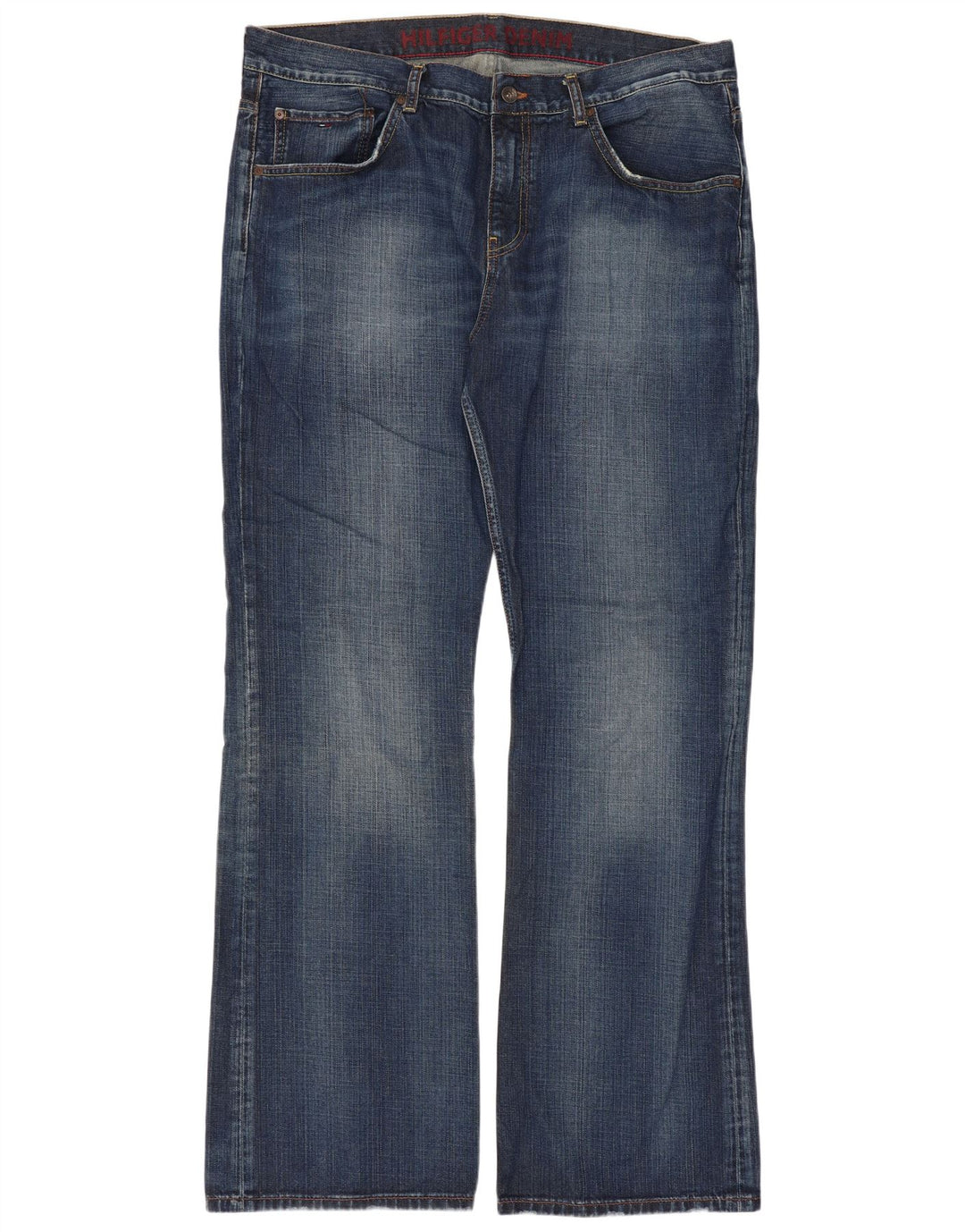 Tommy Hilfiger Muške traperice Manhattan Bootcut W38 L34 Plavi pamuk