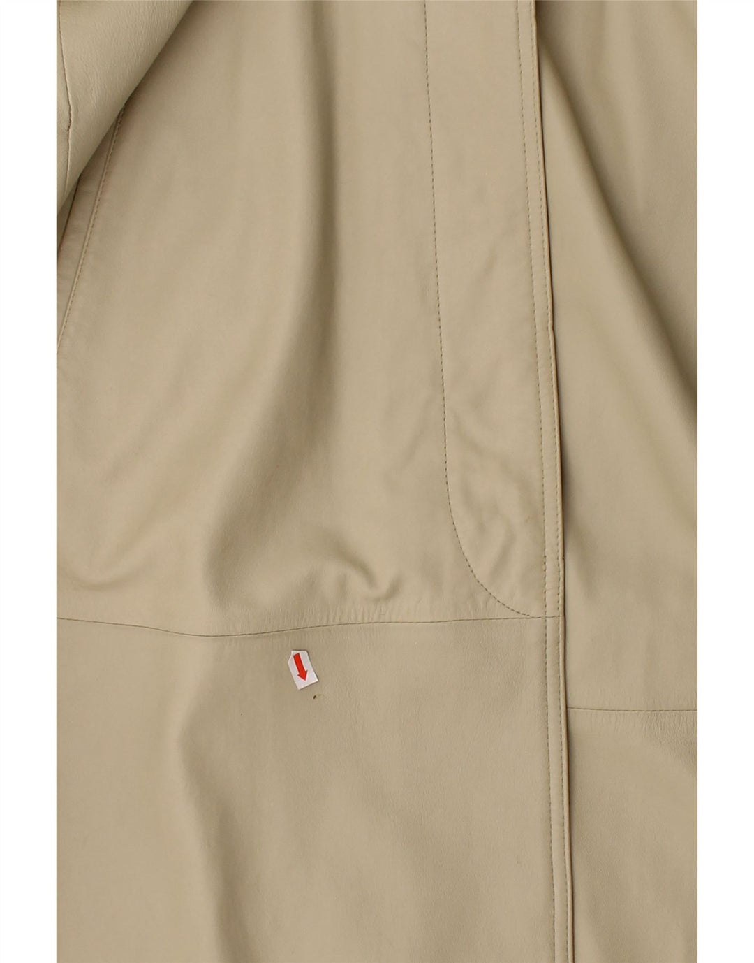 VINTAGE ženski kožni kaput UK 18 XL bež