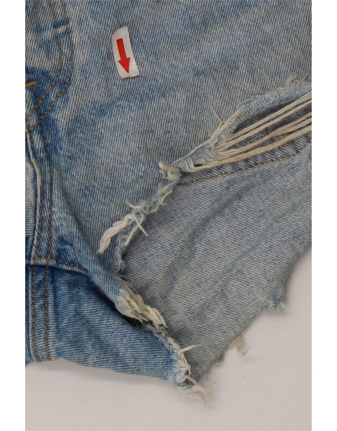 Levi's ženske 501 kratke traper kratke hlače W26 male plave boje pamuka