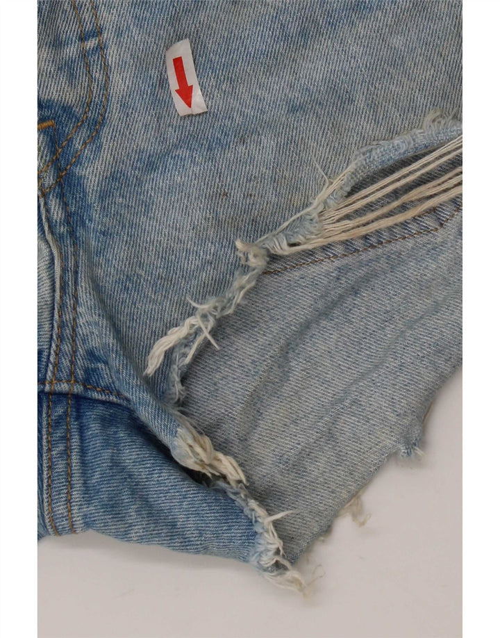 Levi's ženske 501 kratke traper kratke hlače W26 male plave boje pamuka
