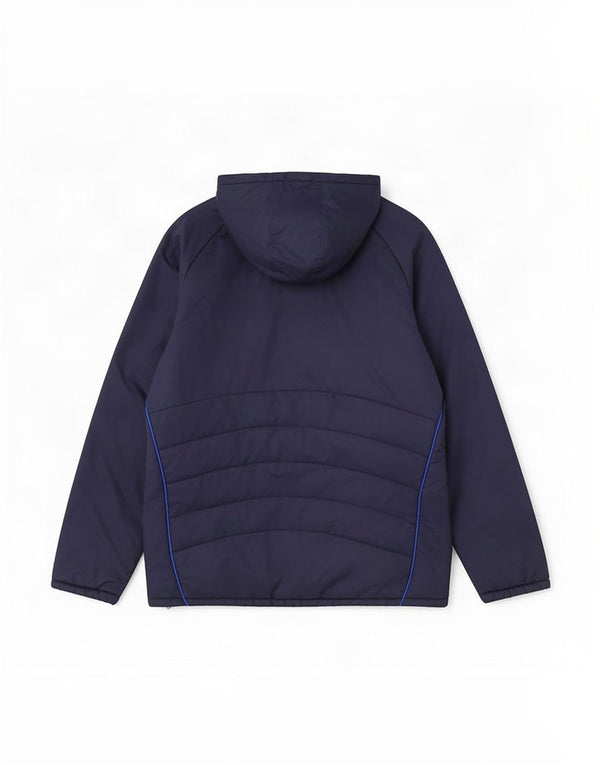 Adidas Mens Chelsea FC Hooded Padded Jacket UK 46/48 XL Navy Blue Nylon