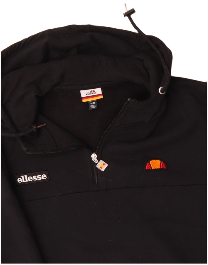 ELLESSE Muška majica s kapuljačom s patentnim izrezom, srednji crni pamuk