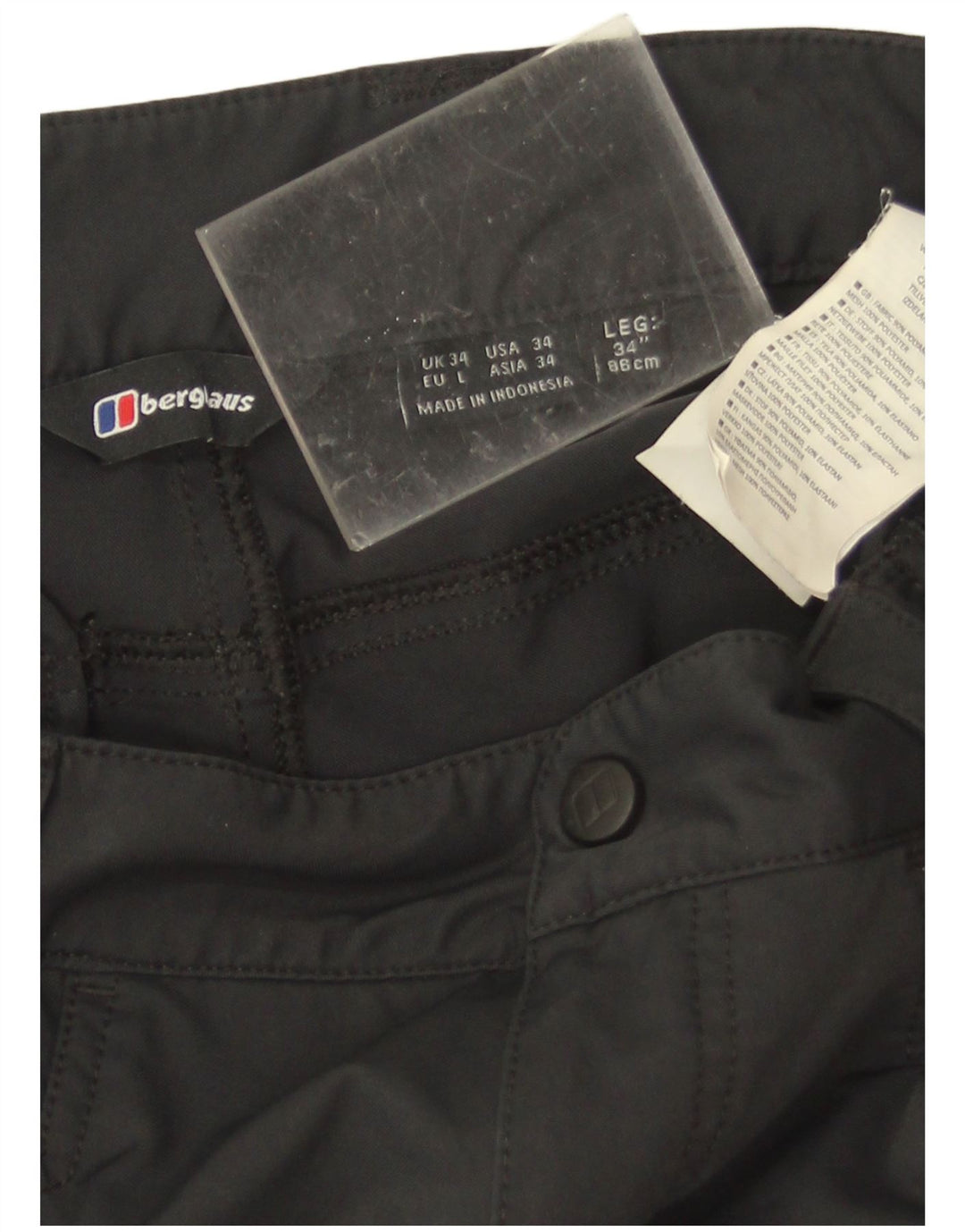 Berghaus muške kargo vodootporne hlače W34 L34 crni poliamid