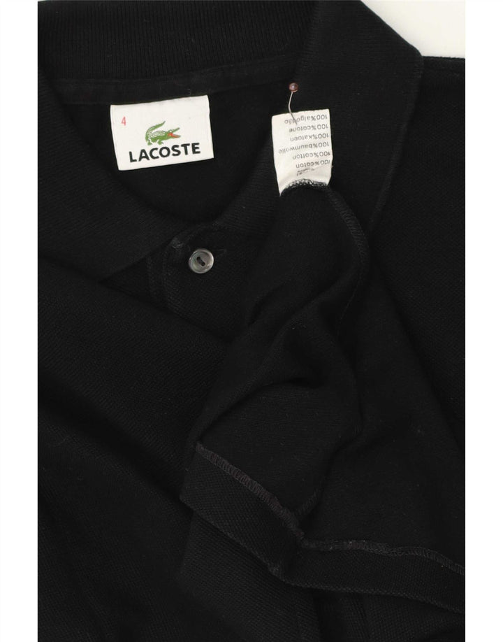 Lacoste muška polo majica dugih rukava veličina 4 srednje crni pamuk