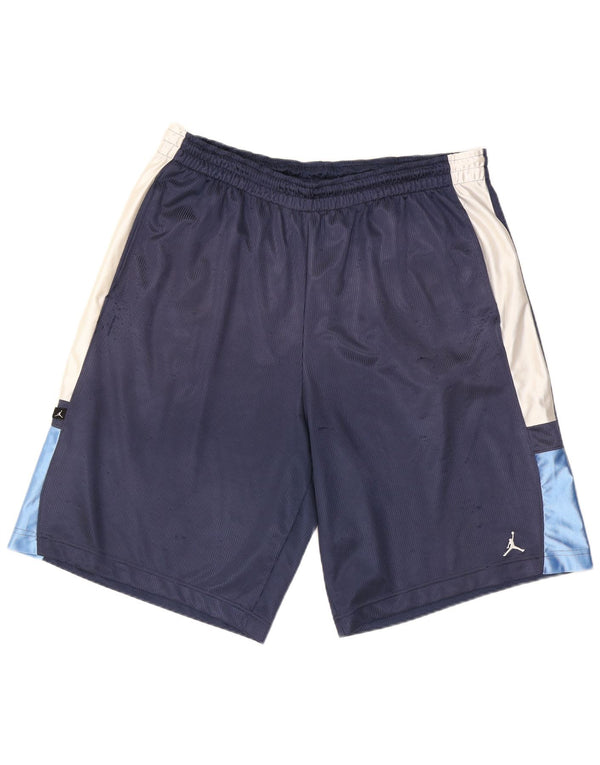Jordan Mens Sport Shorts 2XL Navy Blue Colourblock Polyester