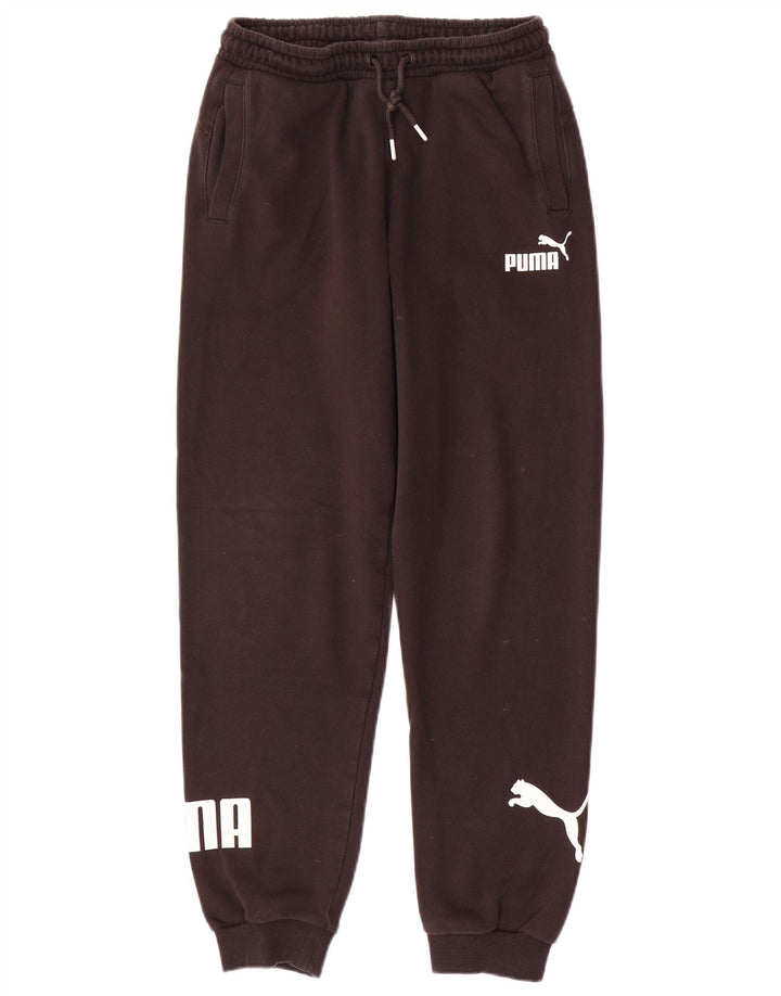 PUMA Boys Graphic Trenirka Hlače Joggers 13-14 Years Brown Poliester
